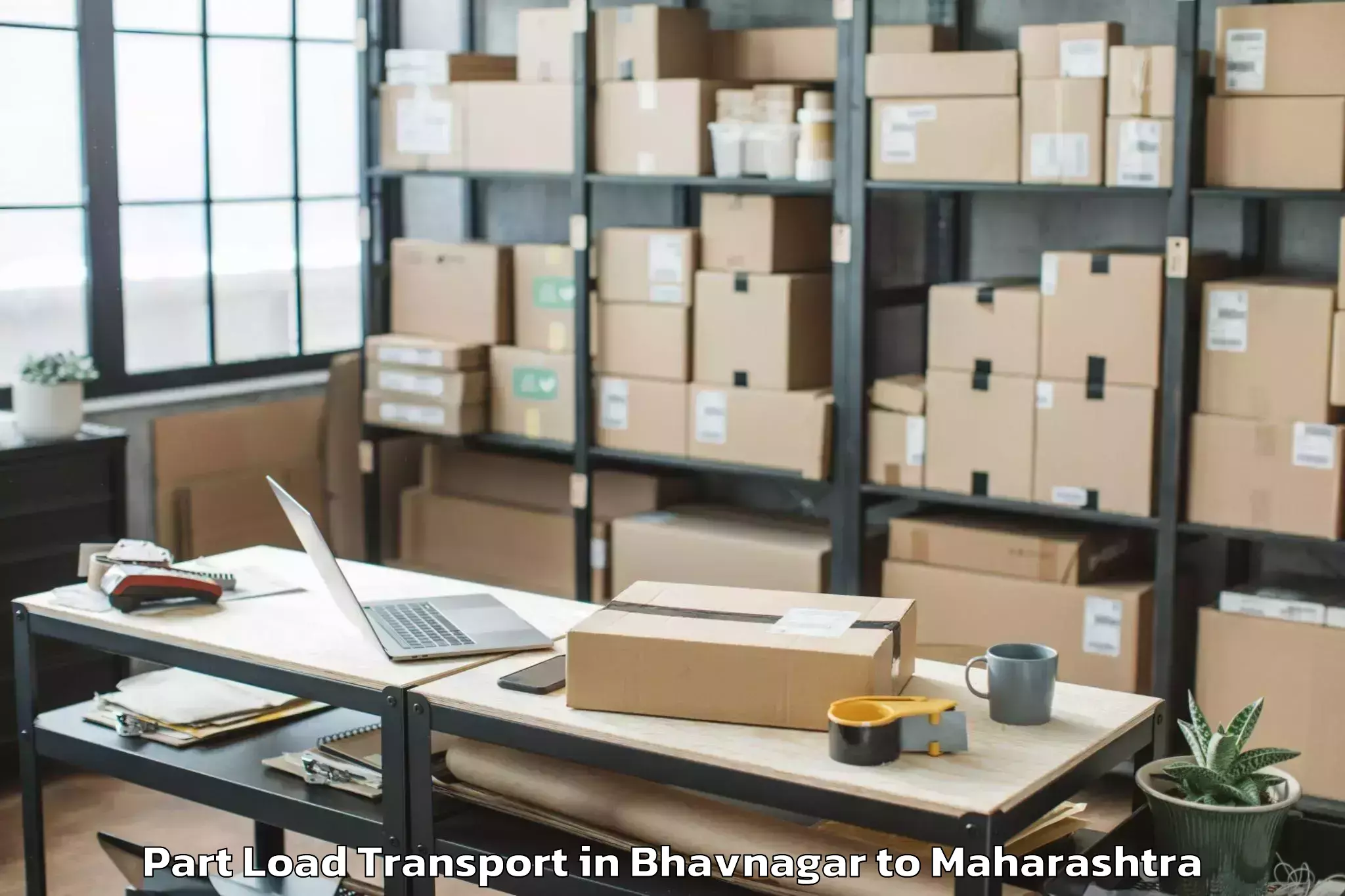 Top Bhavnagar to Dharashiv Part Load Transport Available